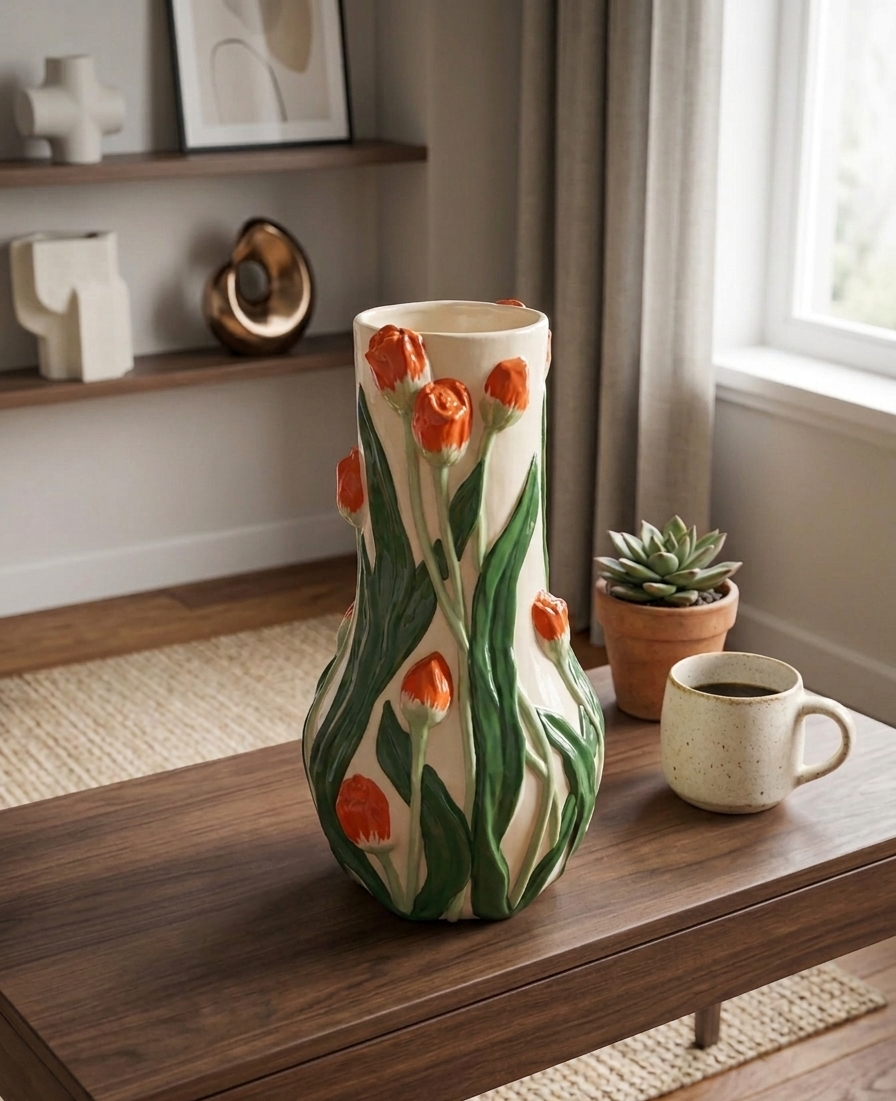 Vase Tulipes 3D