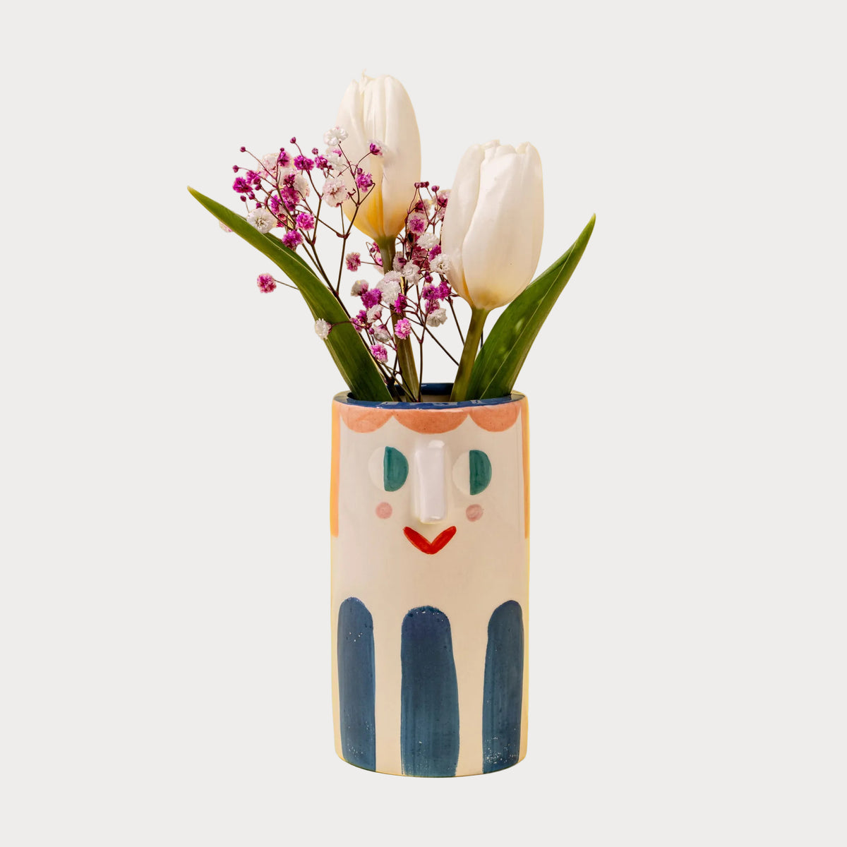 Vaso Riscas Azuis