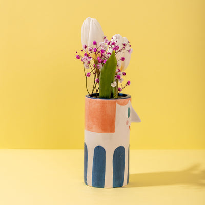 Vaso Riscas Azuis